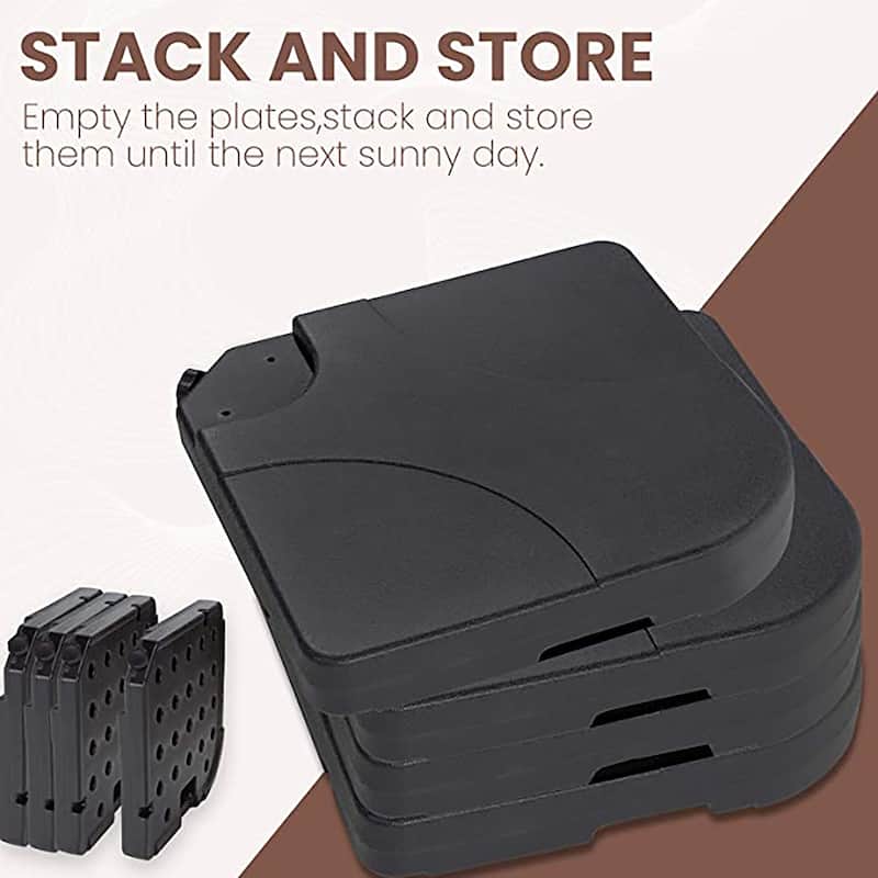4-Piece 230 lbs.Plastic Free Standing Patio Umbrella Base