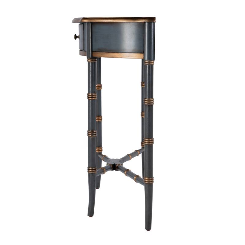 Skilling 31 in. W Specialty Demilune Shape Wood 1-Drawer Console Table