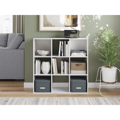 Signature Design by Ashley Onita White 9 Cube Organizer - 35" W x 12" D x 35" H