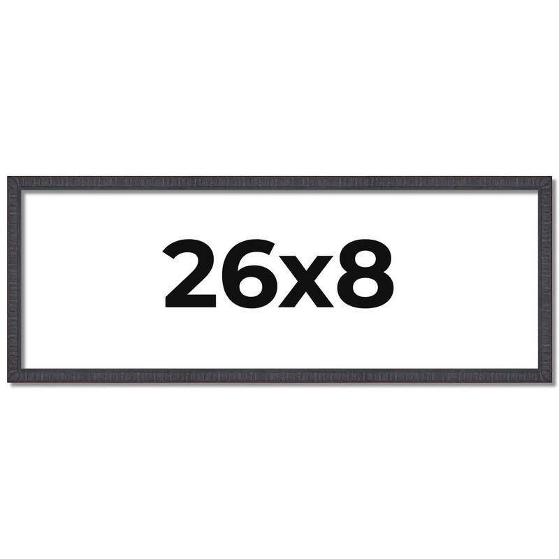 26x8 Frame Brown Picture Frame - Complete Modern Photo Frame Includes