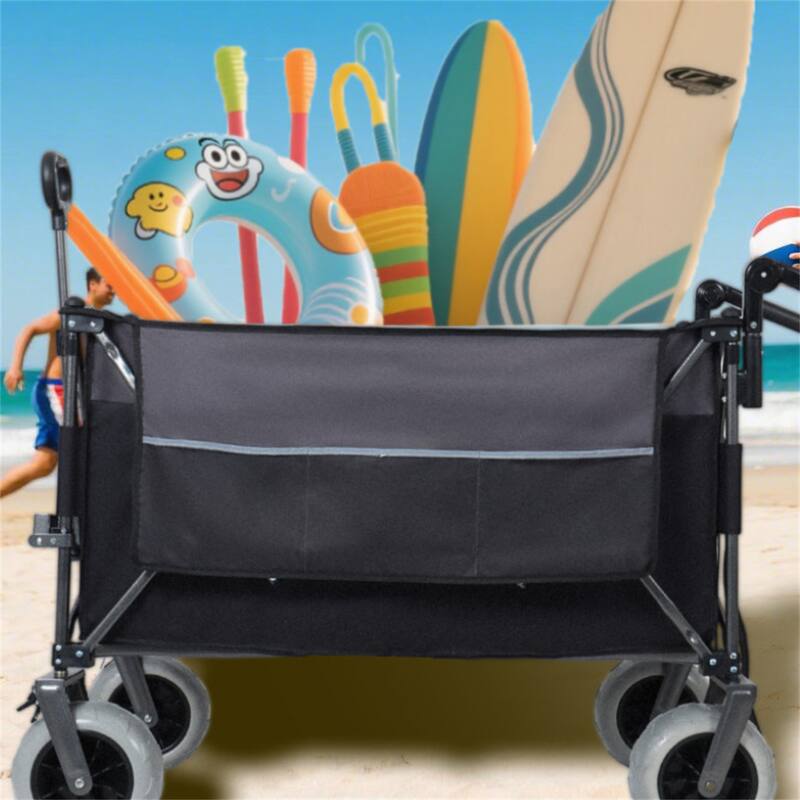 300L XL Heavy-Duty Push Pull Folding Wagon Cart with Rotating Handle