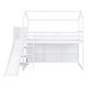 preview thumbnail 6 of 15, Twin Size House Loft Bed with Slide, Shelves, Light and Climbing Ramp