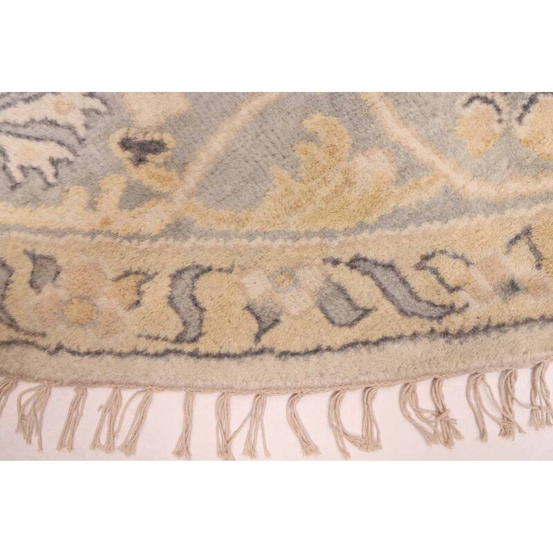 ECARPETGALLERY Hand-knotted Royal Oushak Ivory Wool Rug - 9'6 x 9'4