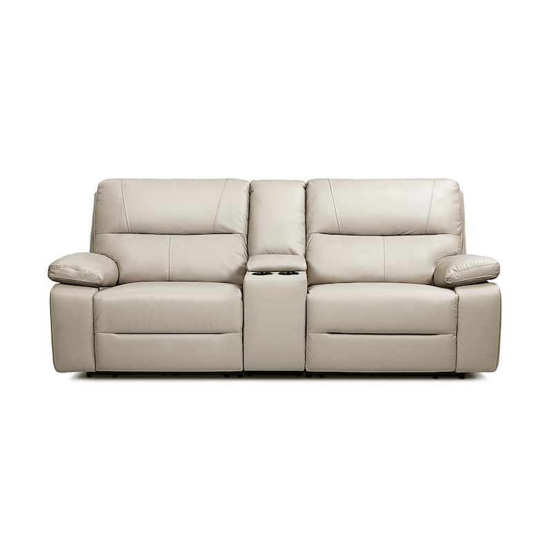 Malibu 79" 2-Piece Leather Power Reclining Loveseat with Console and Cup Holders