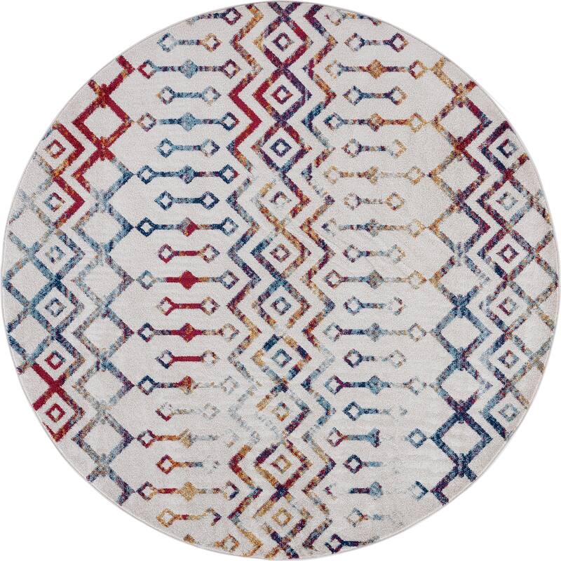 Gematria Moroccan Geometric Indoor Area Rug