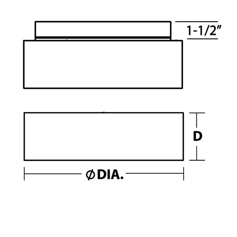 AFX MCF1524LAJUD Montclair 15" Wide Flush Mount Drum Ceiling Fixture