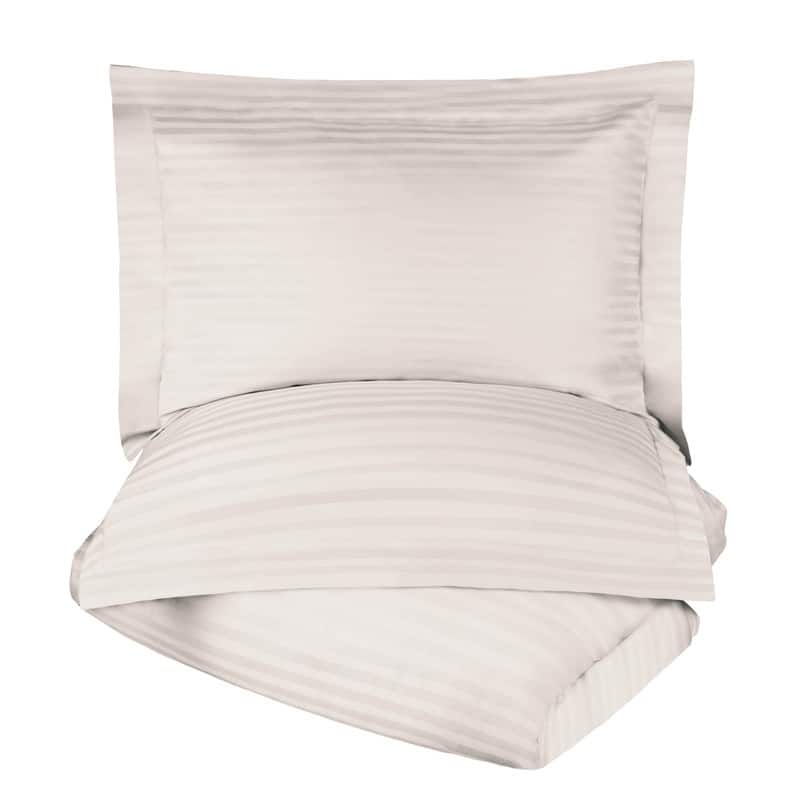 Superior 400 TC Stripe Egyptian Cotton Sateen Duvet Cover Set
