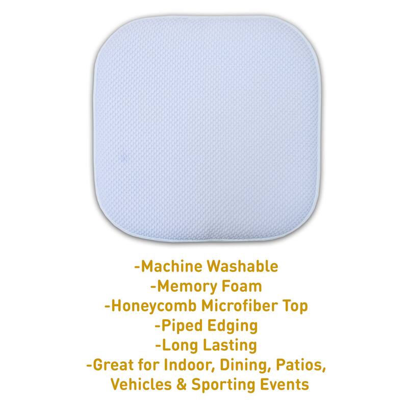 16-in. Square Non-slip Memory Foam Seat Cushions (2 OR 4) - 16 X 16