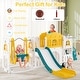 preview thumbnail 7 of 7, Gymax 10 in 1 Toddler Swing & Slide Set w/Basketball Hoop Telescope