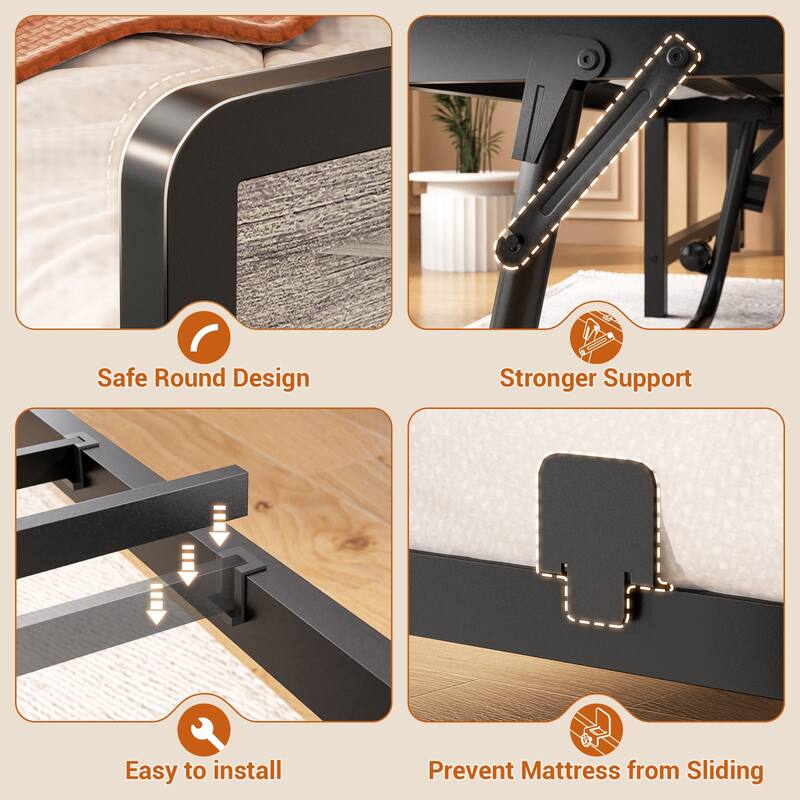 Farmhouse Twin Daybed with Pop-up Trundle Bed and Charging Station，Sofa Bed Frame with Bookcase Headboard with 2 Sliding Doors