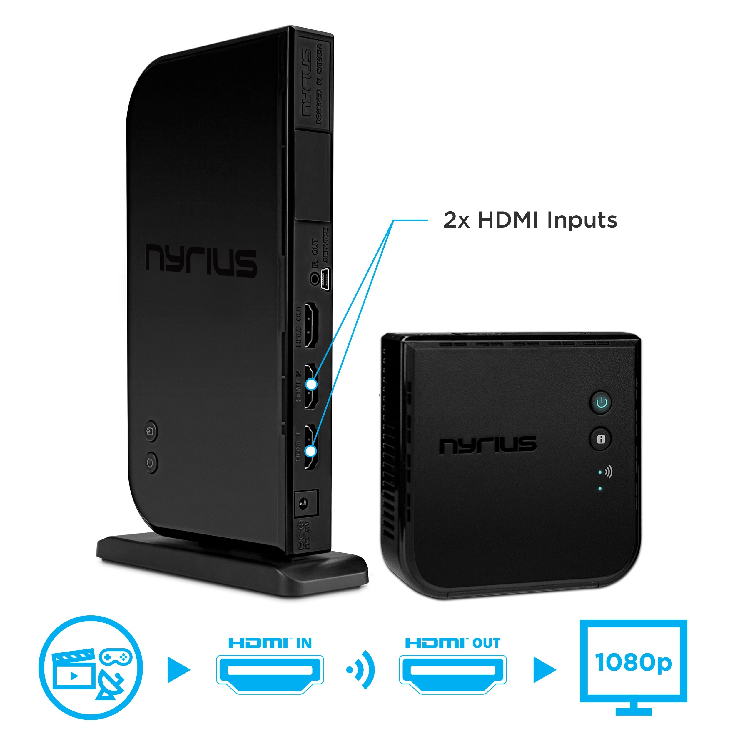Shop Nyrius Wireless Hdmi 2x Input Transmitter Receiver For