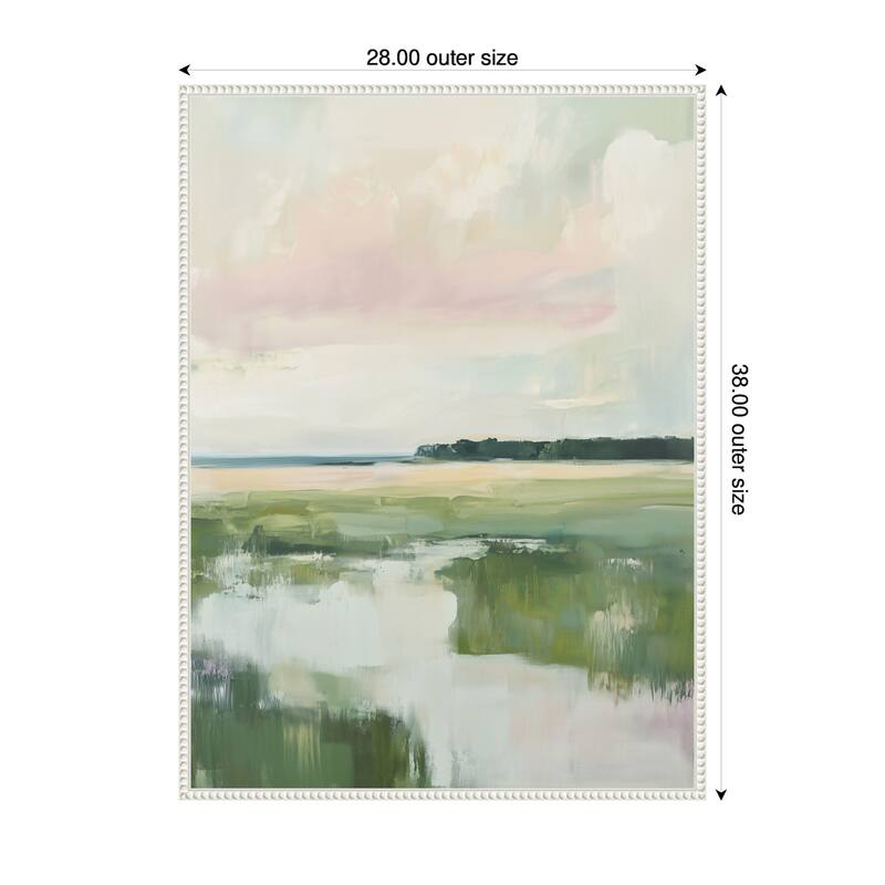 Kate and Laurel Sylvie Pastel Horizon I Framed Canvas by Amy Lighthall