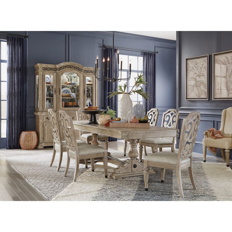 Magnussen Home Marisol Fawn Upholstered Host Chair Two Pack - 27''W x 25.13''D x 45.38''H