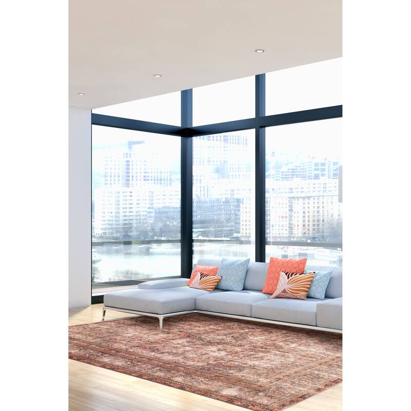 ECARPETGALLERY Hand-knotted Antalya Vintage Red Wool Rug - 9'5 x 12'1