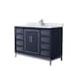 Option Dark Blue, Nickel Trim, Carrara Marble Top