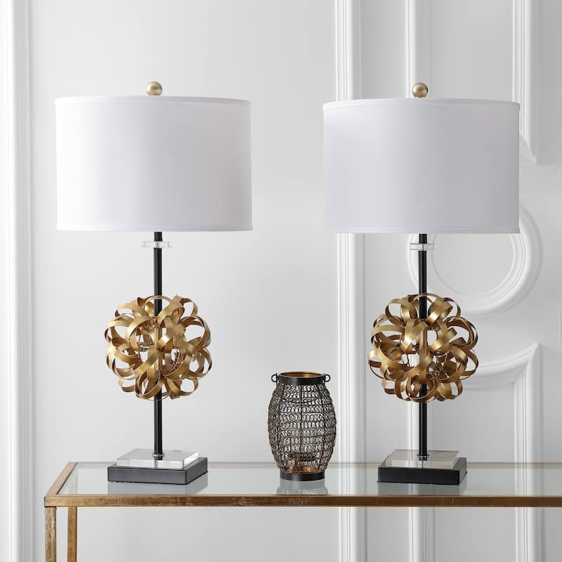 SAFAVIEH Lighting Burglinde 30-inch LED Table Lamp (Set of 2) - 15"x15"x30" - 15Wx15Dx30H