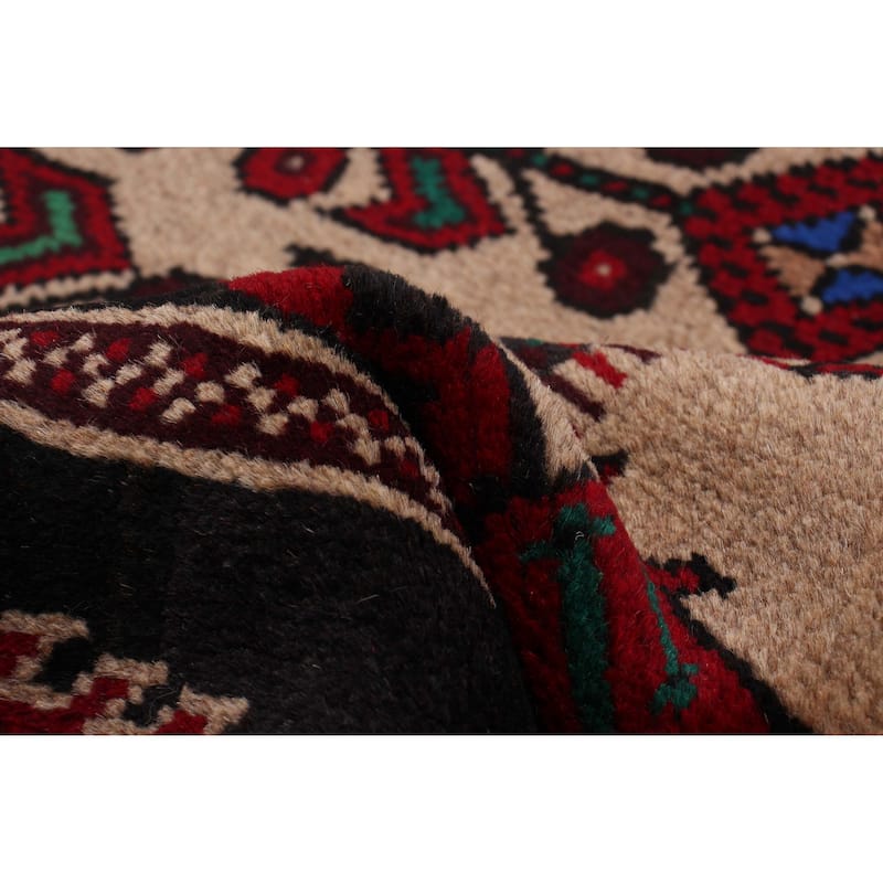 ECARPETGALLERY Hand-knotted Royal Baluch Tan Wool Rug - 3'6 x 6'3