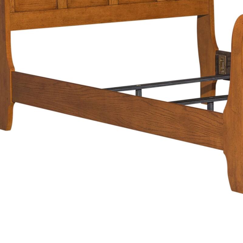 Copper Grove Epper Aged Oak Youth Sleigh Bed