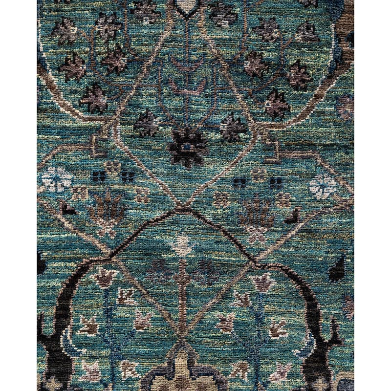 Serapi One-of-a-Kind Hand-Knotted Area Rug - Green - 8' 3" x 9' 9"