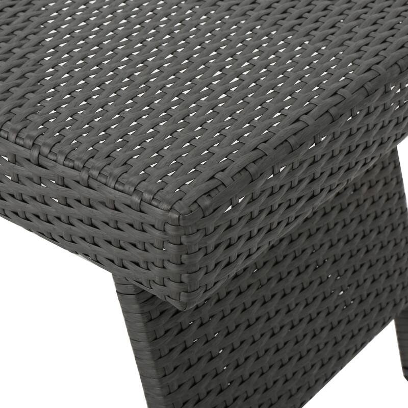 SALEM PE WICKER SNACK table