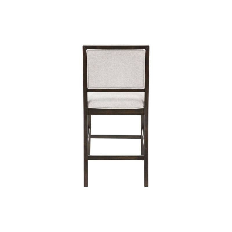 Modern Wood Counter Height Kitchen Dining Table and Four Chairs, Black