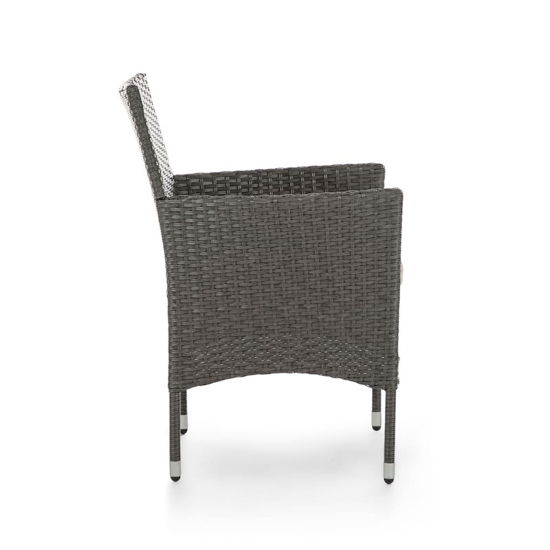 Zaara Compact Contemporary Wicker 3-Piece Outdoor Wicker Conversation Set by M&L Co