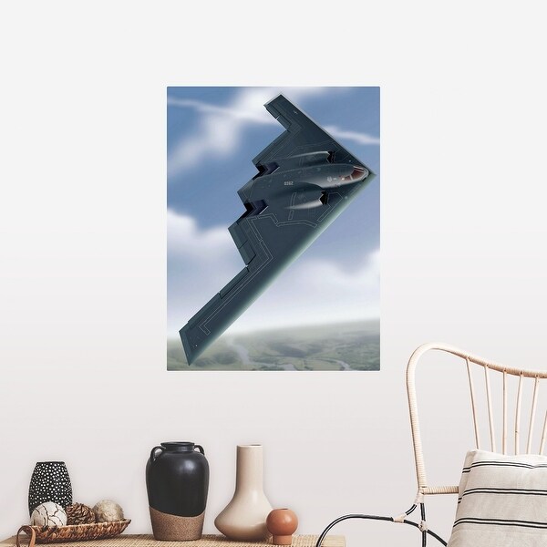 Northrop B2 Stealth Bomber in Flight Photo Art Print Mural Poster 36x54 inch 