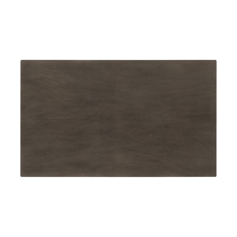 Rectangular Wood Dining Table with Tapered Legs in Dark Brown - Dark Brown