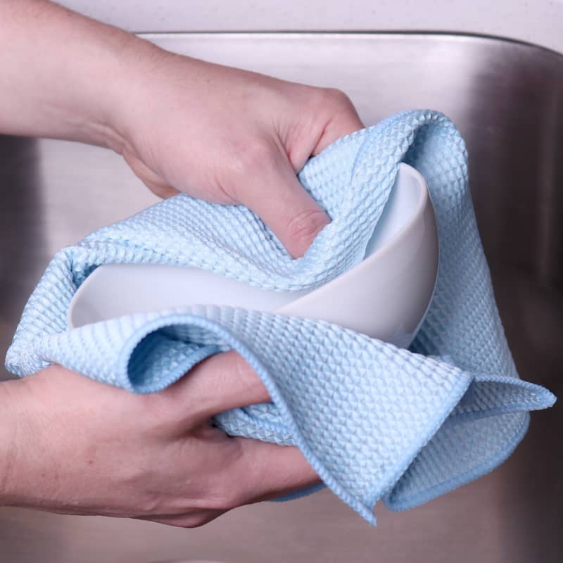 Arkwright 12-Piece Waffle Microfiber Cleaning Cloths - 16x16