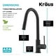 preview thumbnail 47 of 149, Kraus 2-Function 1-Handle 1-Hole Pulldown Sprayer Brass Kitchen Faucet