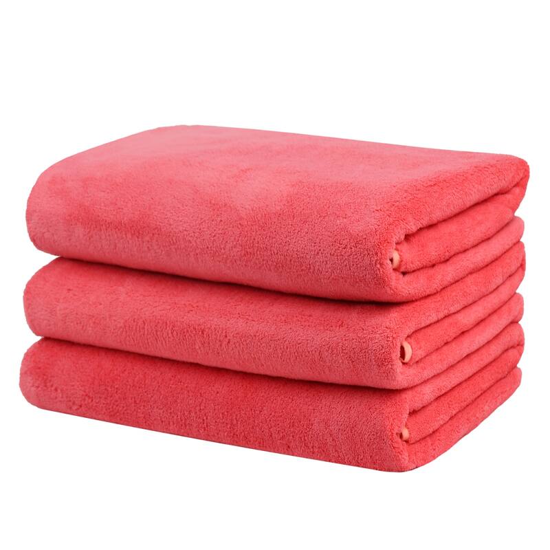 6 Pack Plush Fleece Towel Set