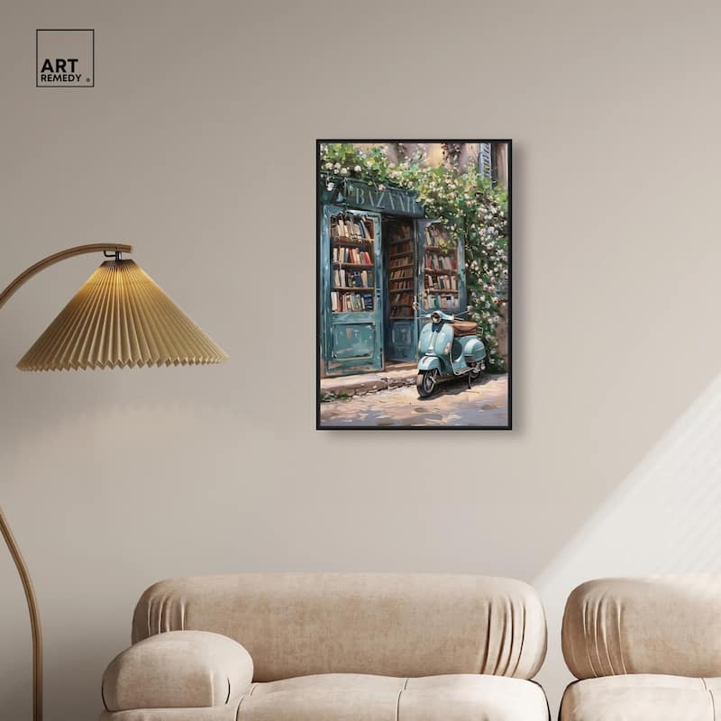 Quaint Bookstore Canvas by Art Remedy