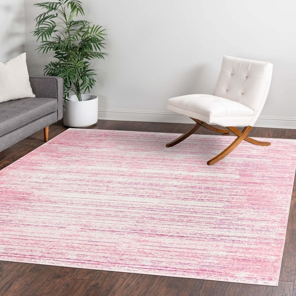 Solid/Striped Richye Collection Area Rug