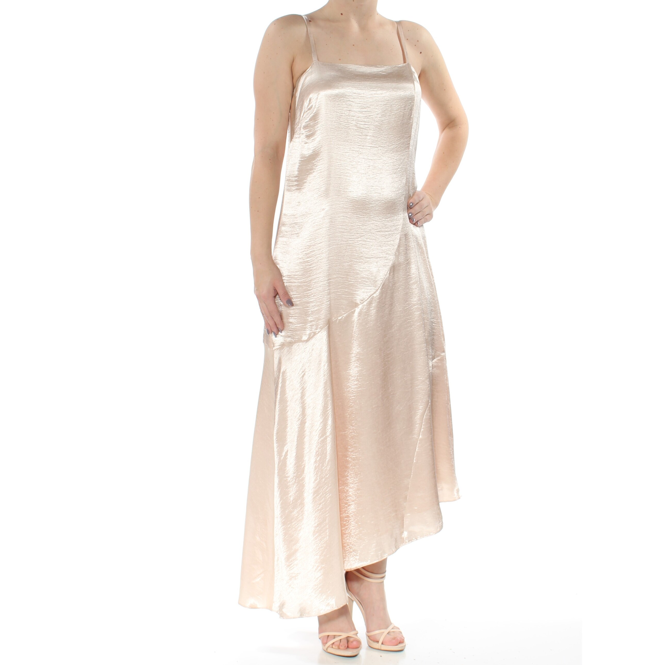 pink tea length cocktail dress