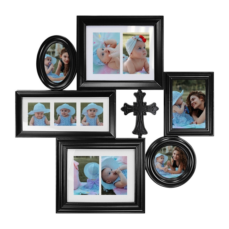 HELLO LAURA Photo Frame Holy Cross 28x28 Black Wall Picture Frame