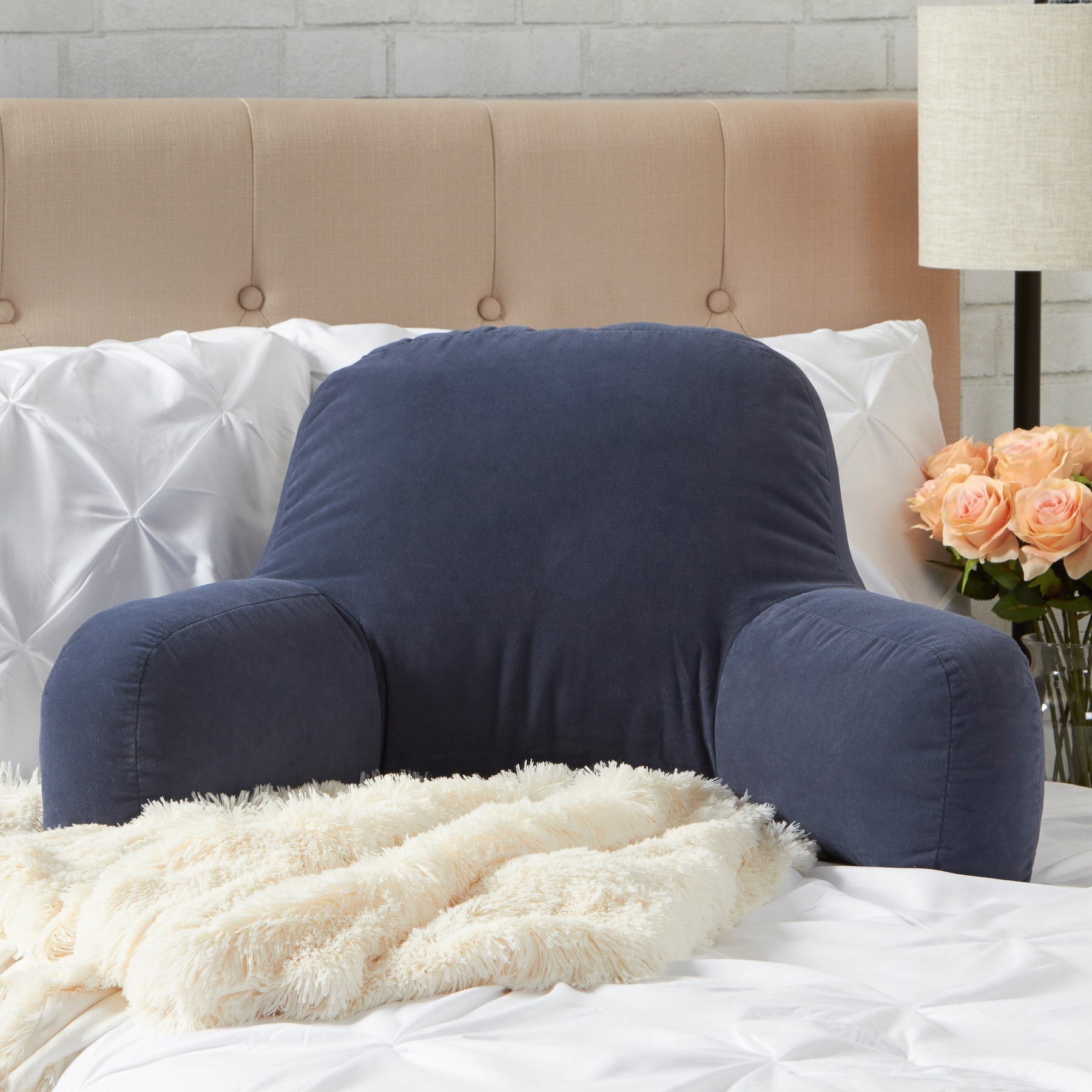 Hyatt Denim Junior Microfiber Bed Rest Pillow