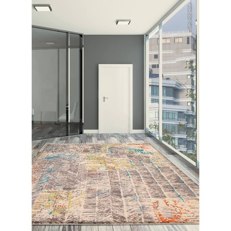 ECARPETGALLERY Hand-knotted Mystique Dark Grey, Ivory Wool Rug - 10' x 13' 9"