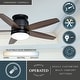 preview thumbnail 2 of 7, Armon 44 in. Low Profile Flush Mount Ceiling Fan with Reversible Blades, Dimmable LED Light Kit and Remote, Frosted Glass Shade
