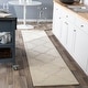 preview thumbnail 21 of 71, Hand-Tufted Amy Tone-on-Tone Lattice Wool Rug 2' 3" x 12' - Beige