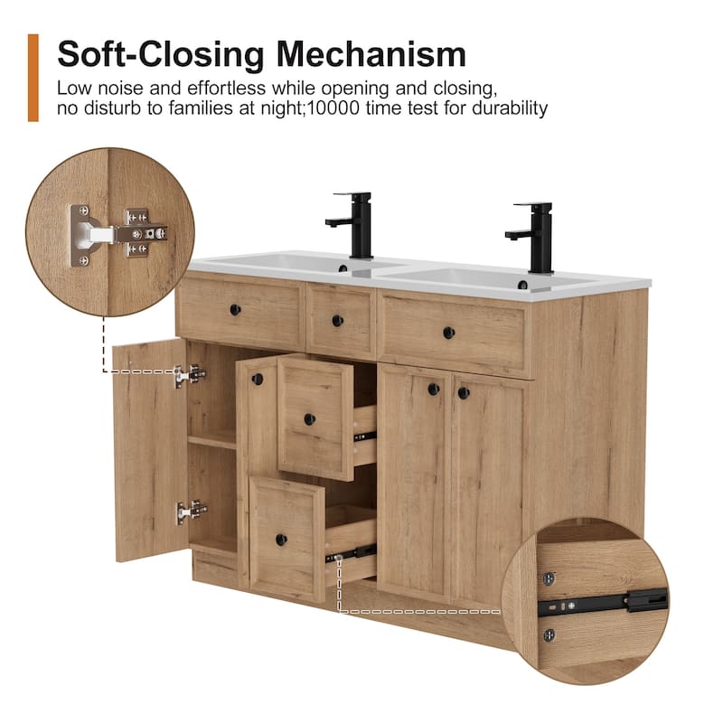 36"/48"/60"/72" Bathroom Vanity Set with Sink & Faucet