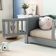 preview thumbnail 3 of 58, Twin size Floor Platform Bed with Built-in Book Storage Rack,Door