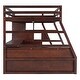 preview thumbnail 12 of 14, Espresso Full Size Wood Loft Bed with 7 Drawers 2 Shelves, Ladder and Desk for Kids, Bedroom