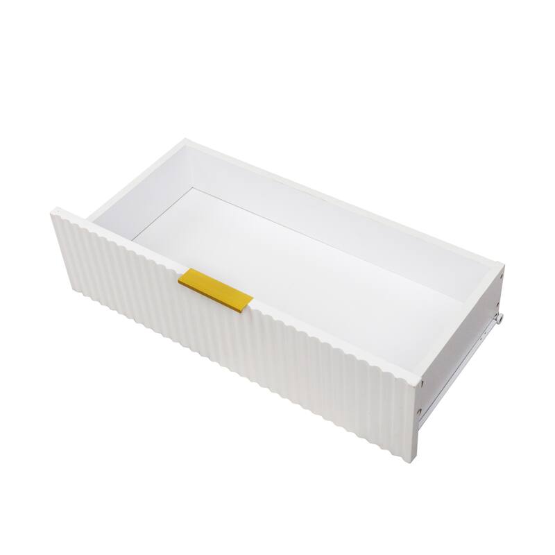 Modern warm white TV cabinet