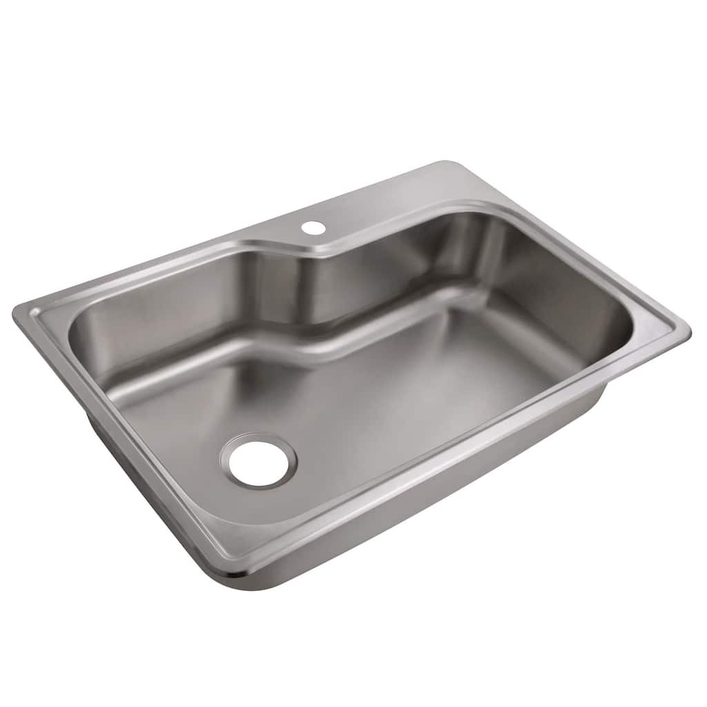 Design House 33" Drop In Single Basin Stainless Steel Kitchen Sink