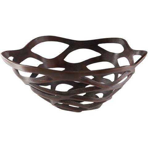 Romey Copper Modern Metal Decorative Bowl