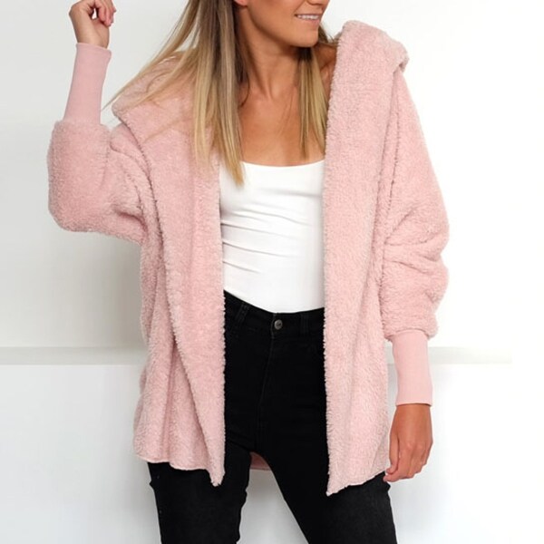 open front fleece cardigan