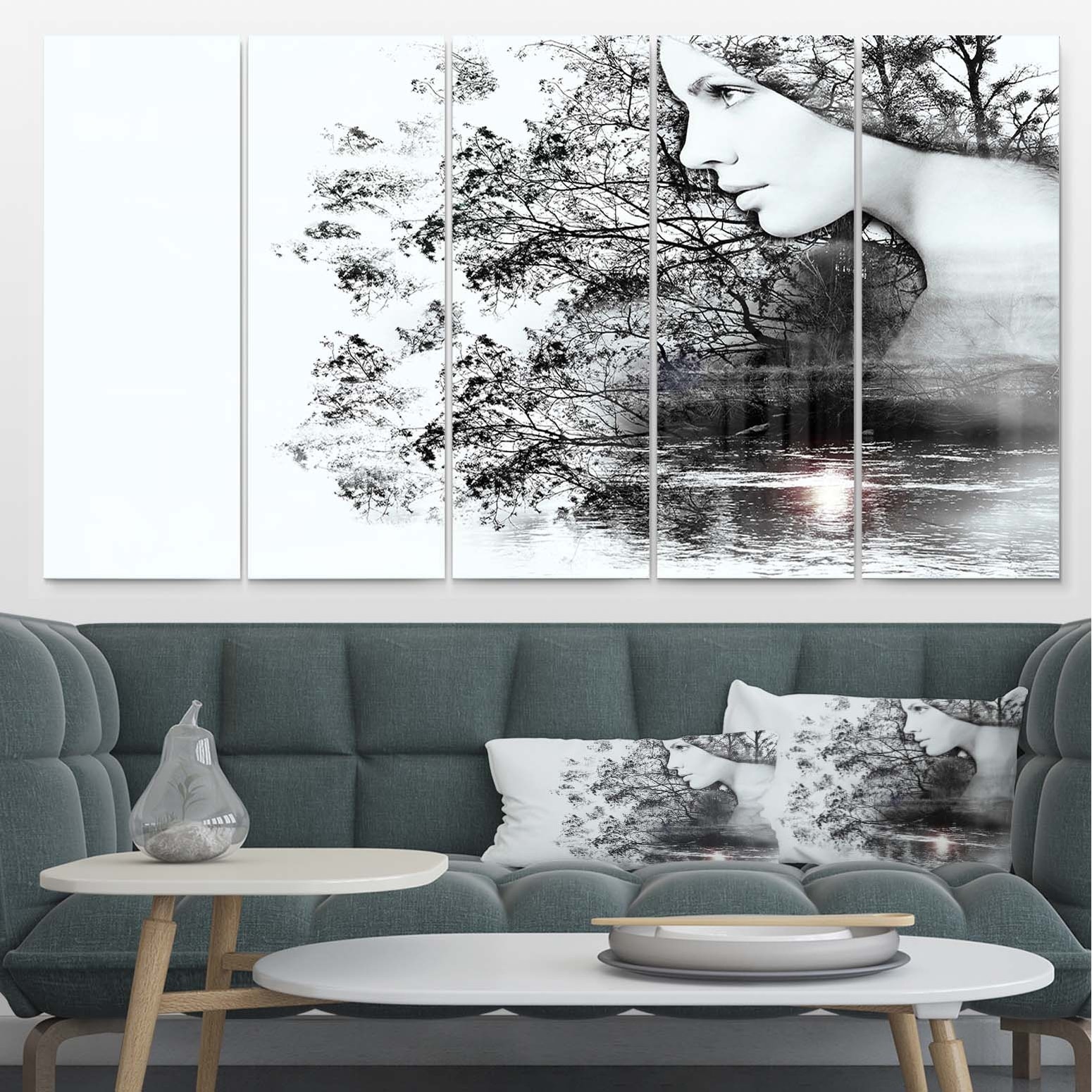 Designart 'Woman and Beauty of Nature' Extra Large Landscape Glossy Metal  Wall Art Bed Bath  Beyond 13965895