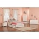 preview thumbnail 2 of 6, AFI Newport Full Size Platform Bed with Footboard & Storage Drawers in White