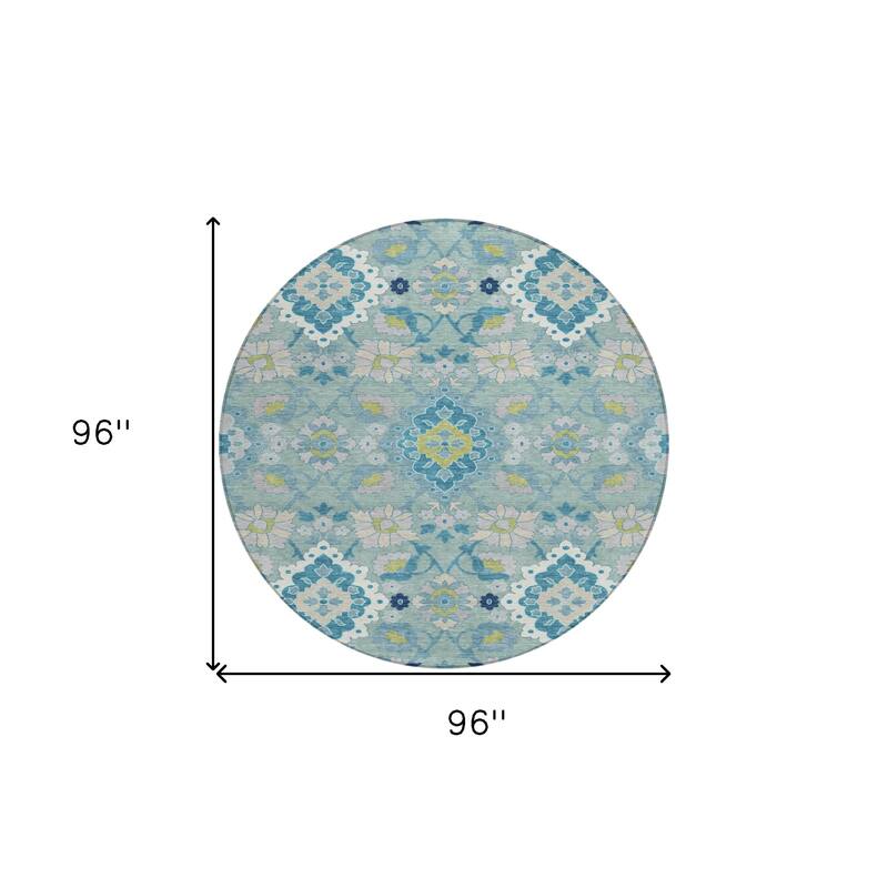 HomeRoots Oriental Traditional Rectangle Outdoor Rug
