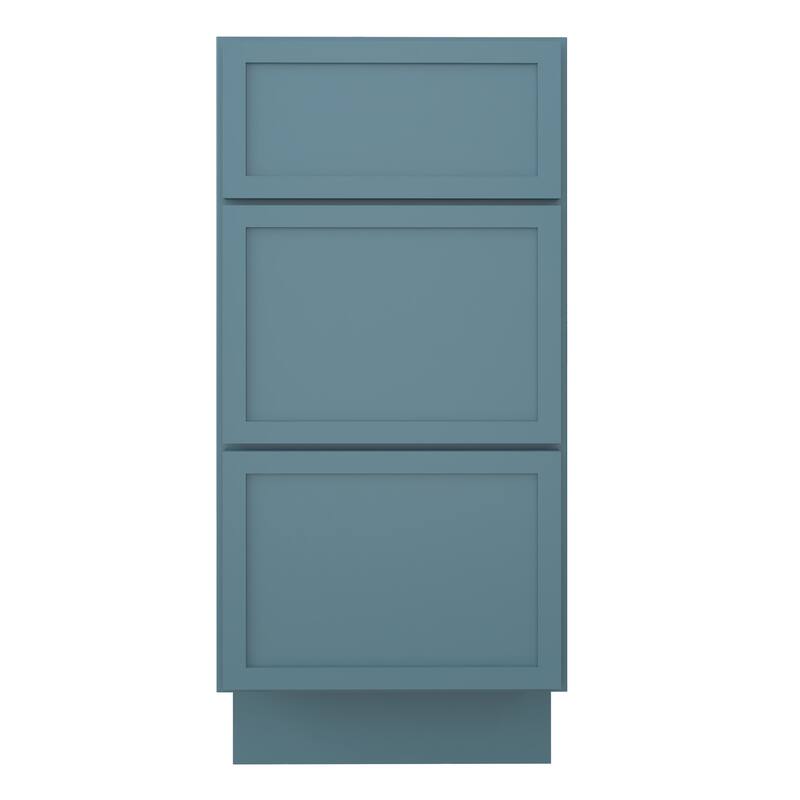 Vanity Art 15" Freestanding Single Base 3 Drawers Storage Cabinet